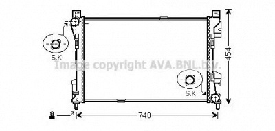 AVA QUALITY COOLING msa2463 -  Радиатор, охлаждение двигателя